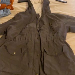 Olive Green Long Faux Fur Lined Winter Jacket